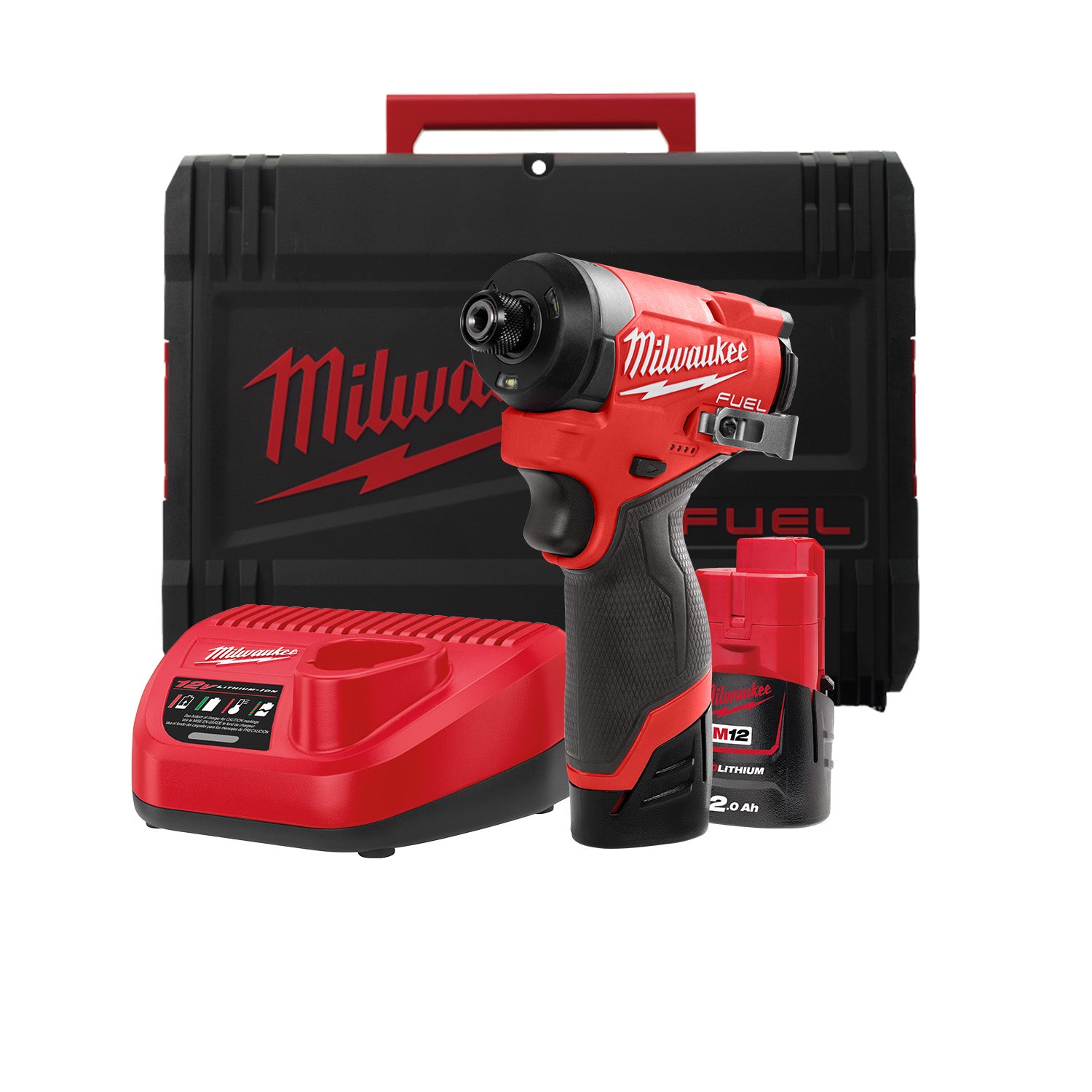 Milwaukee M12 FUEL™ FID2-202X Compacte accu slagschroevendraaier 170Nm 12V 2.0Ah in HD-Box - 4933479877