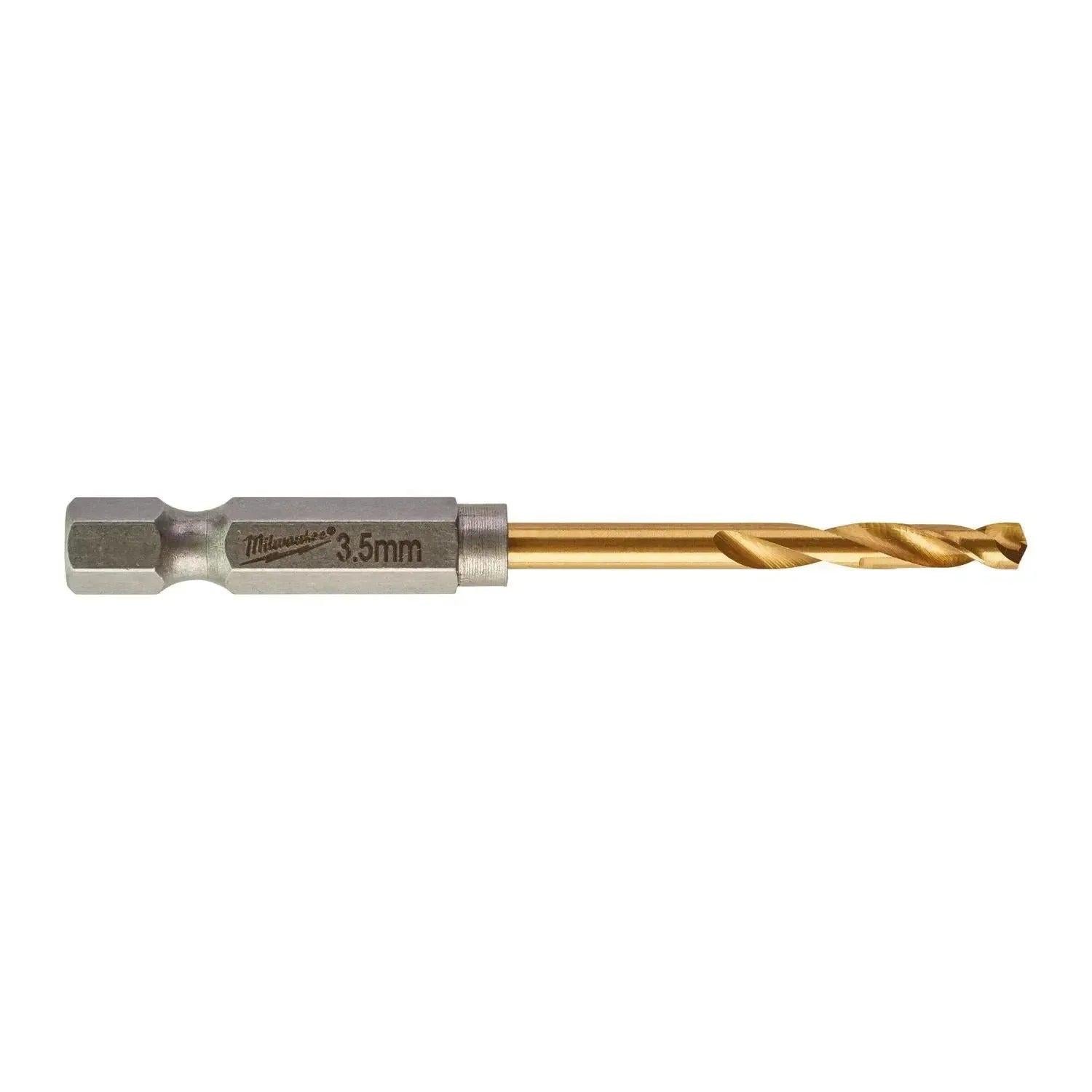 Milwaukee Metaalboor Shockwave HSS-G TiN Red Hex 3,5 x 69 mm VE=2 - 48894707