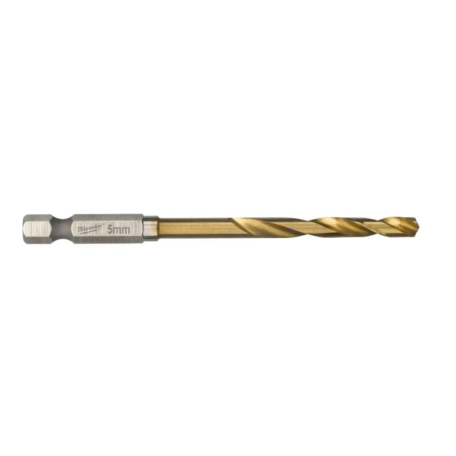 Milwaukee Metaalboor Shockwave HSS-G TiN Red Hex 5 x 80 mm VE=1 - 48894712 afbeelding 1