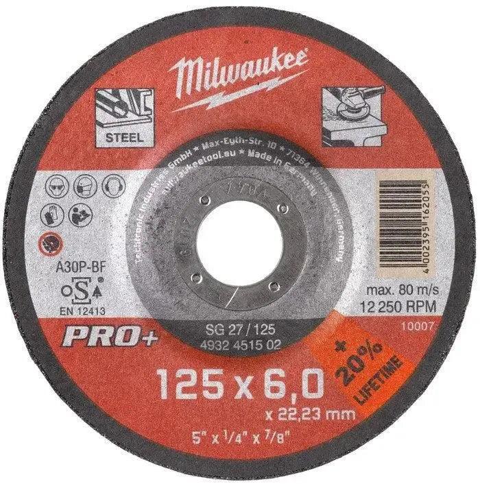 Milwaukee PRO+ Metaalafbraamschijf SG 27 / 125x6x22mm - 4932451502 afbeelding 1