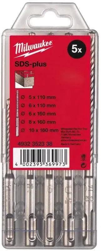 Milwaukee SDS-plus hamerborenset - 2-kanten snijdend - VE=5 - 4932352338
