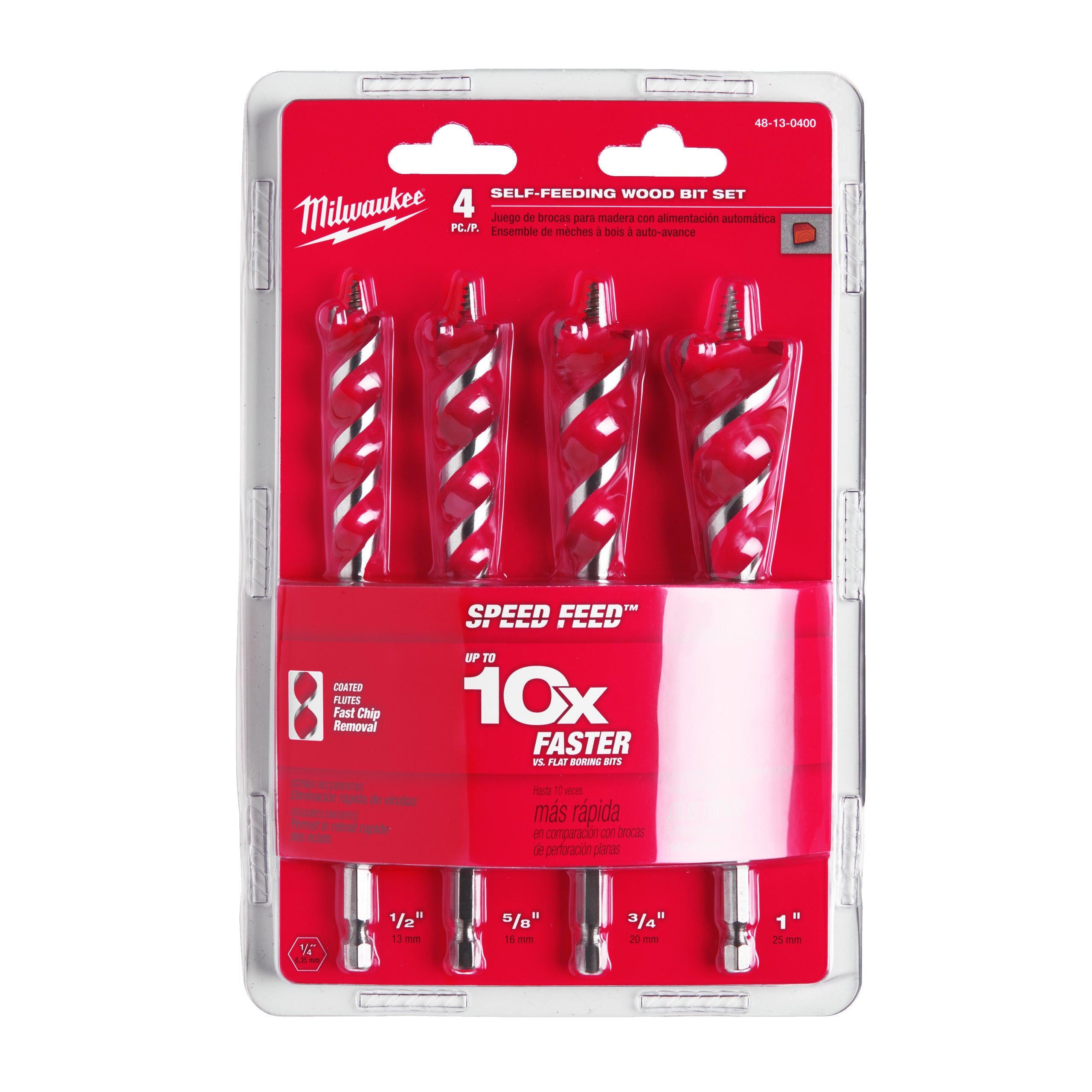 Milwaukee Set zelfvoedende houtboren (4-delig) - 4932479477