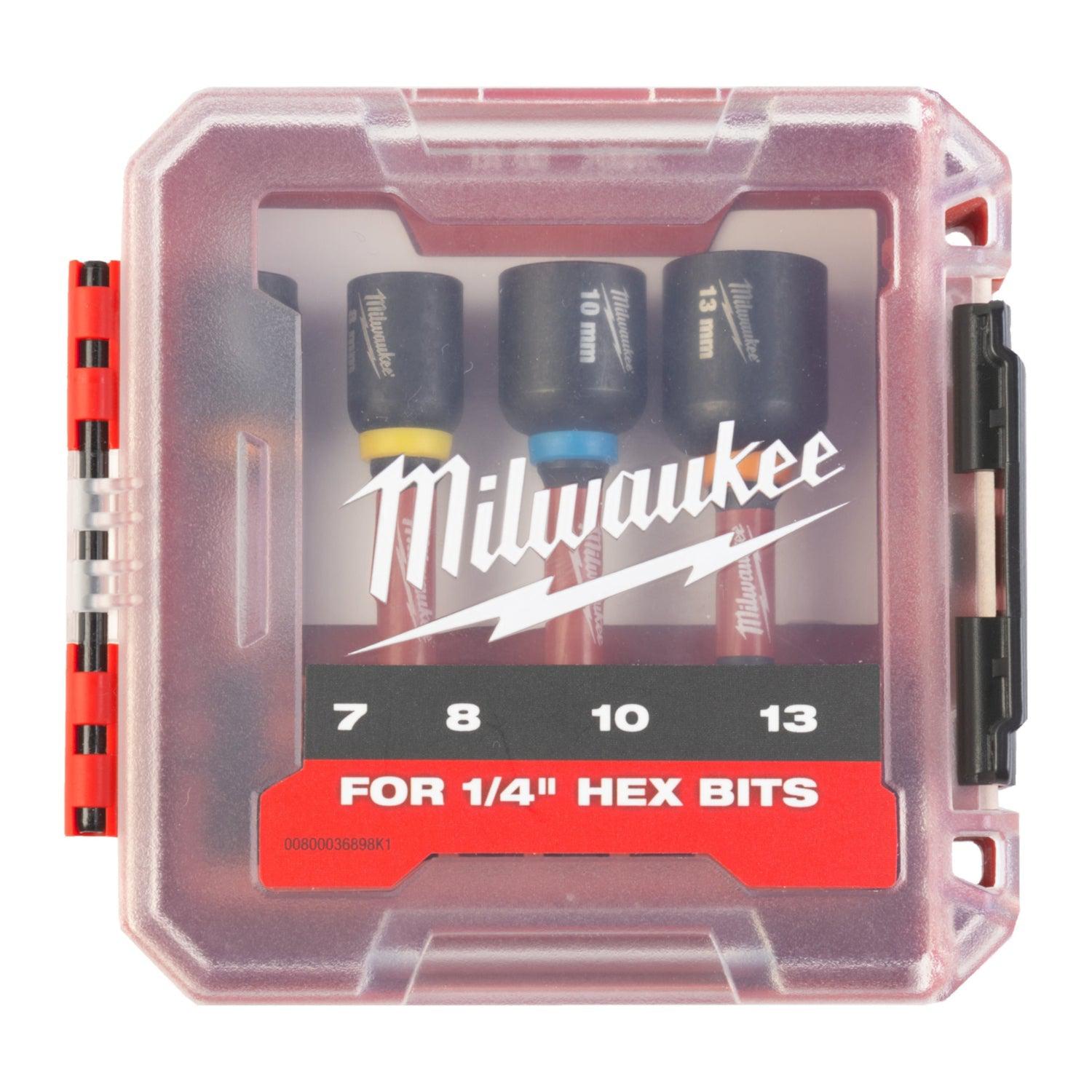 Milwaukee SHOCKWAVE™ Impact Duty Magnetische Moeraandraaierset Ø 7-13mm Gen II - 4-delig - 4932492445