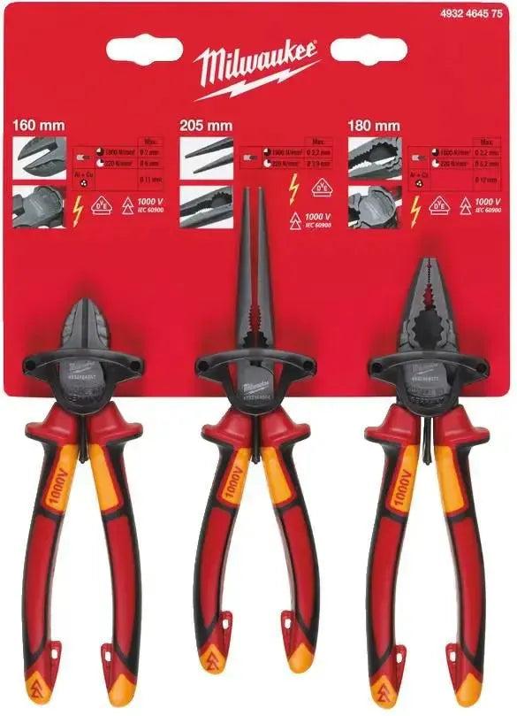Milwaukee VDE 3-delige tangenset - 4932464575 afbeelding 1