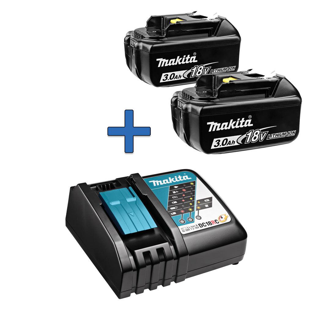Makita Accu Starterset 18V DC18RC 2x BL1830B