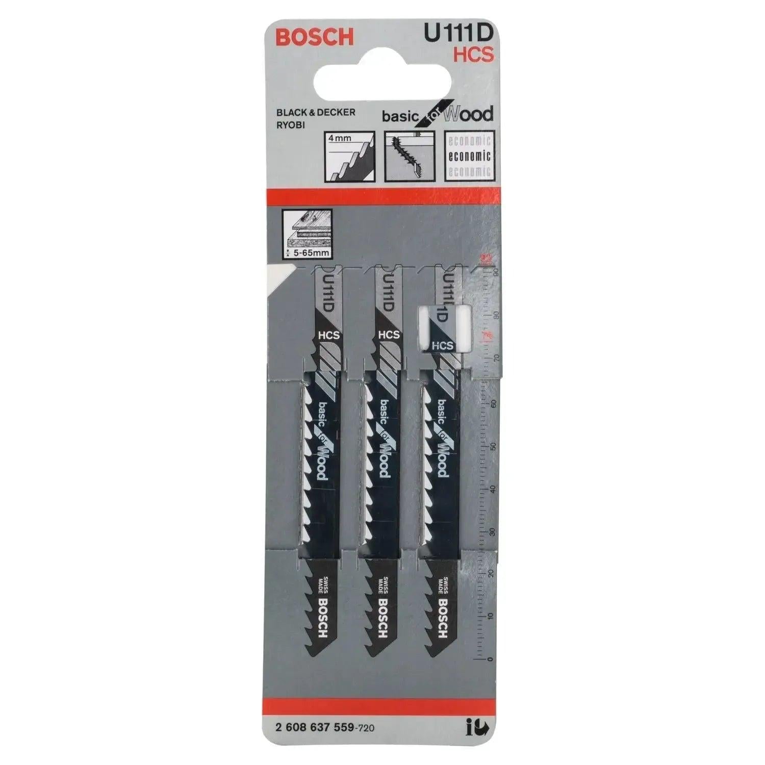 Bosch Professional U111D Basic for Wood Decoupeerzaagblad VE=3 - 2608637559