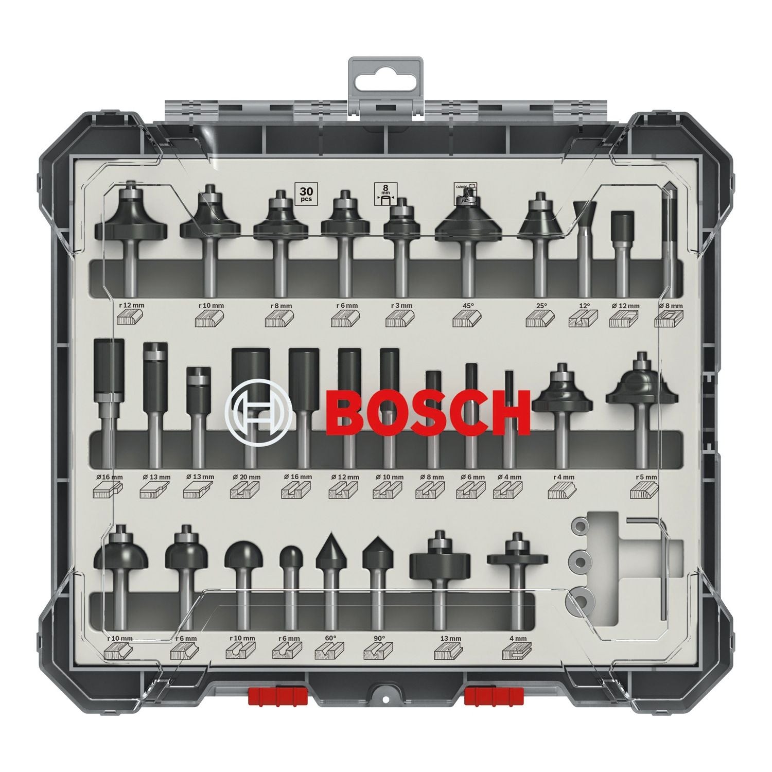 Bosch Professional 30-delige Frezenset met 8mm schacht - 2607017475 afbeelding 1