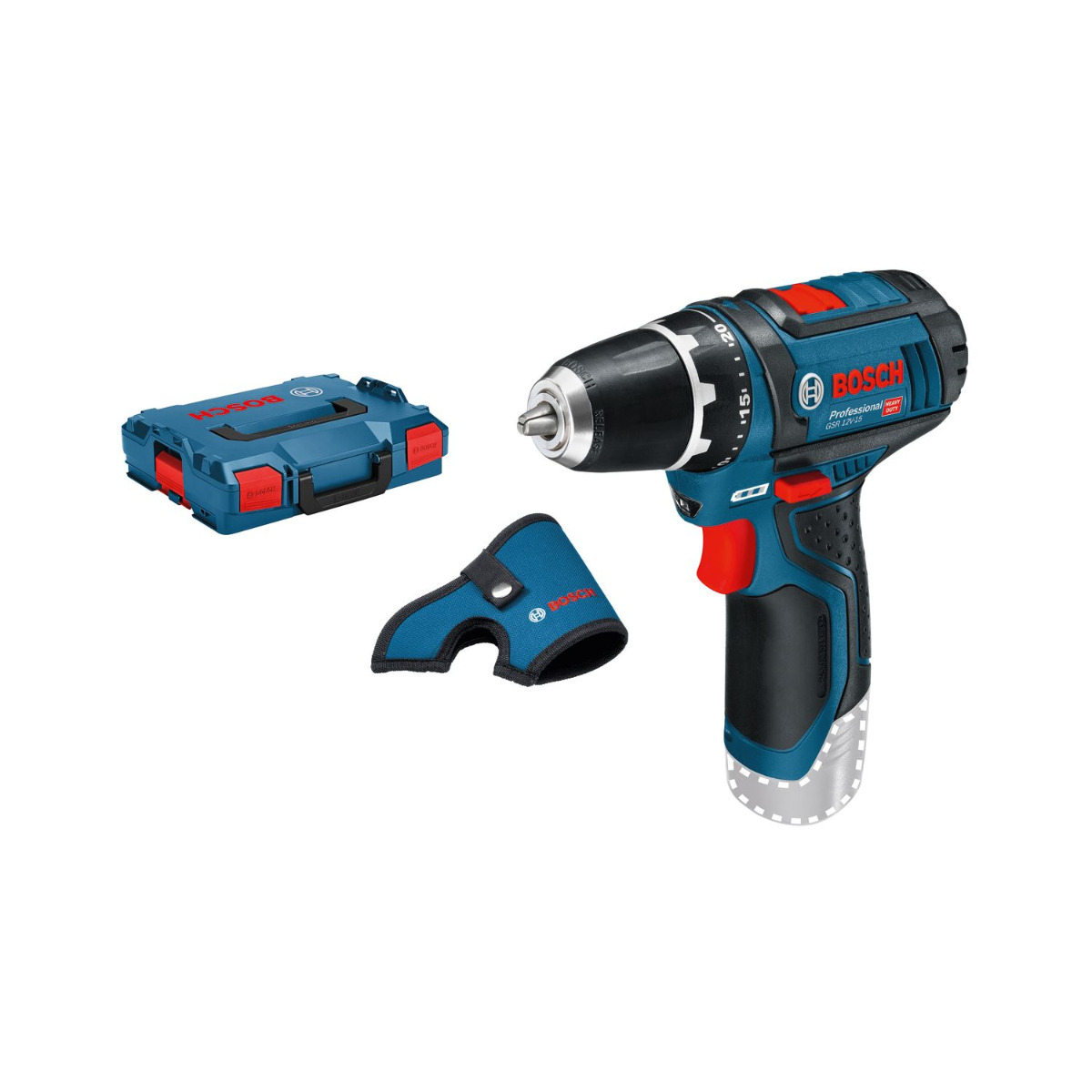 Bosch Professional GSR 12V-15 Accu schroefboormachine 12V Basic Body in L-Boxx - 060186810D