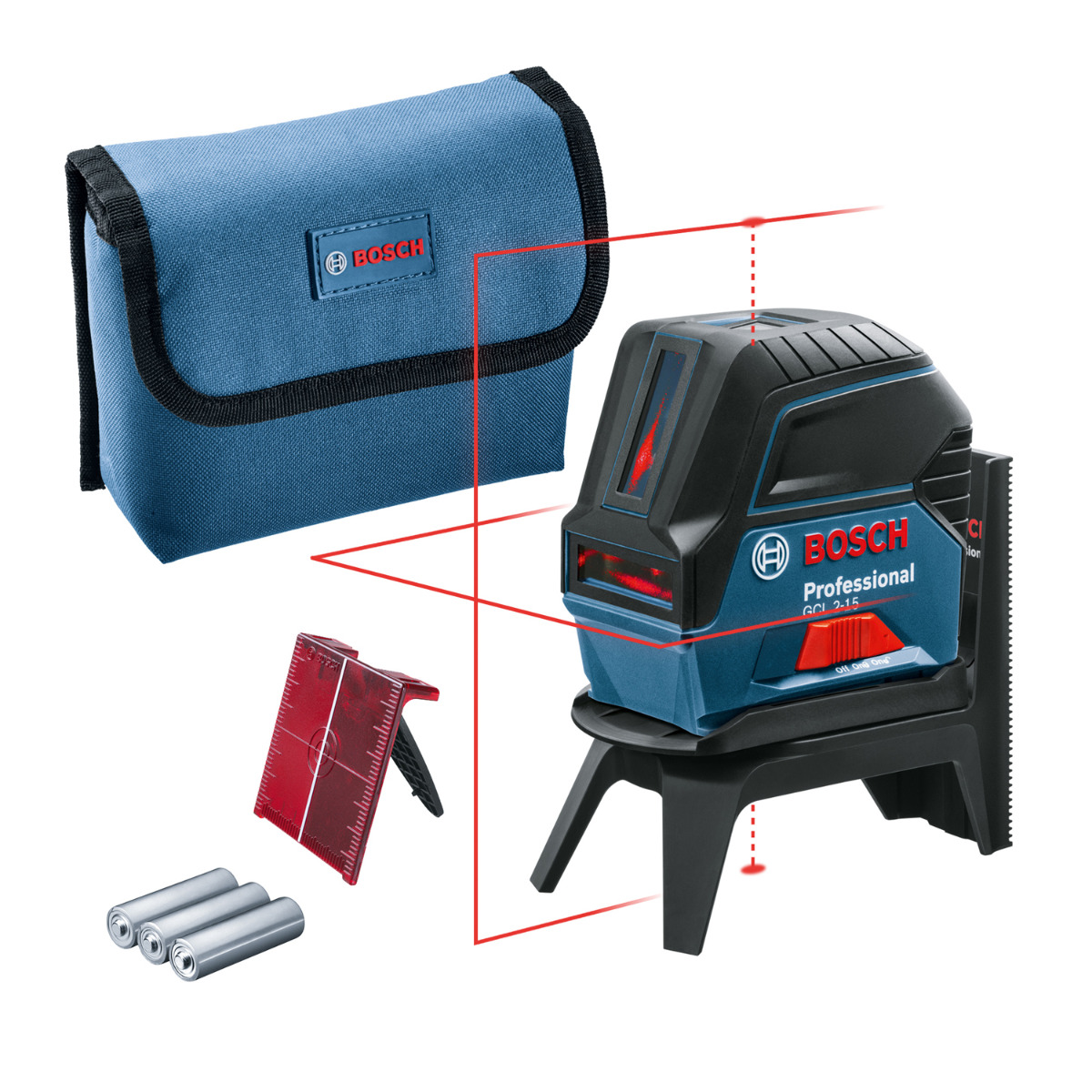 Bosch Professional GCL 2-15 Kruislijnlaser Rood in etui - 0601066E00