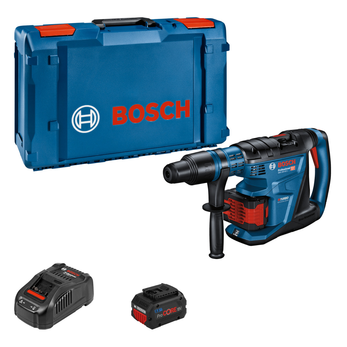Bosch Professional GBH 18V-40 C – Set met 2× ProCORE18V 5,5 Ah in XL-BOXX