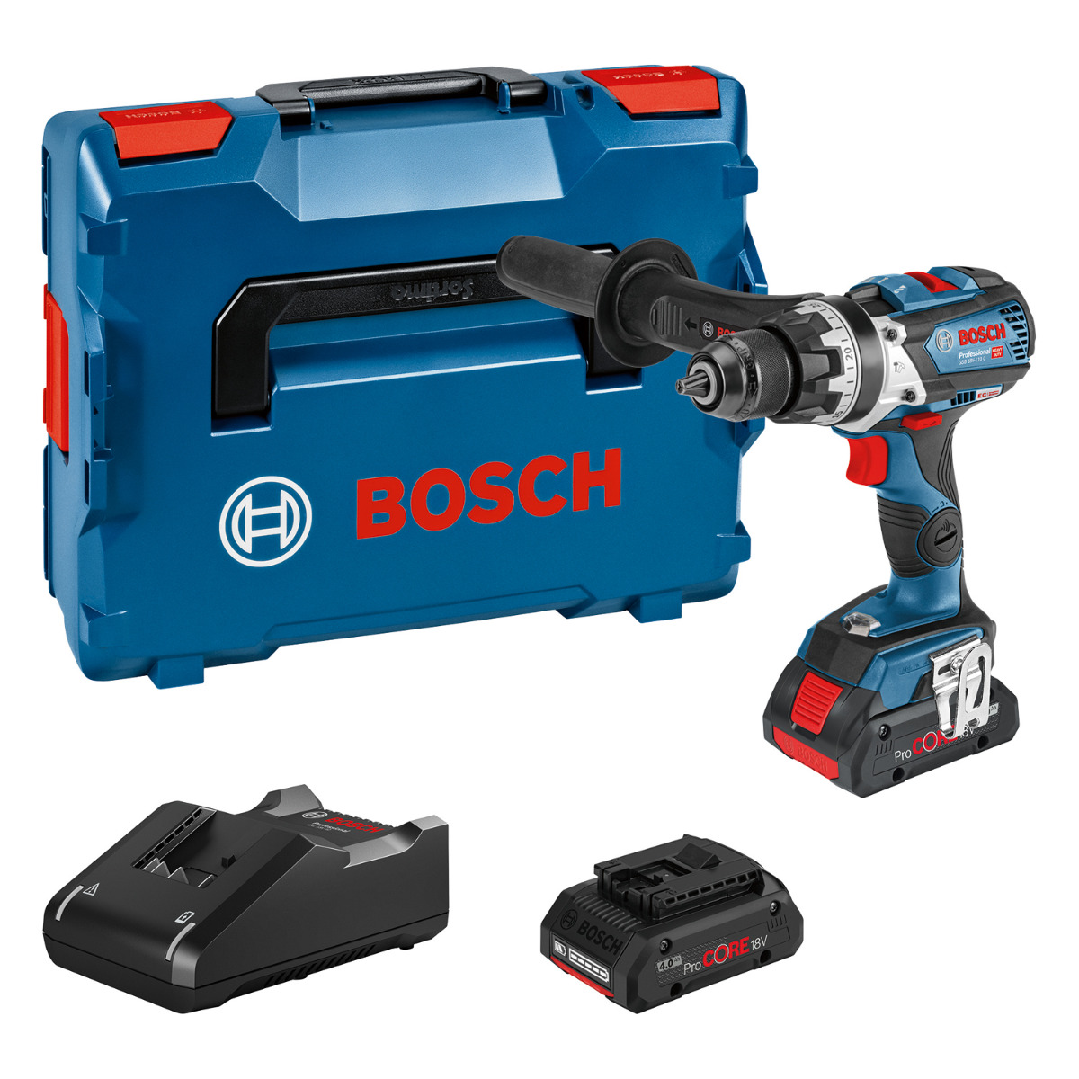 Bosch Professional GSB 18V-110 C – Set met 2× ProCORE18V 4,0 Ah in L-BOXX