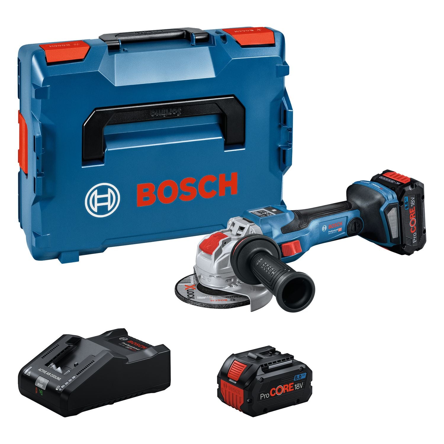 Bosch Professional GWX 18V-15 SC Accu Haakse Slijper 125mm 18V 8,0Ah BITURBO in L-Boxx - 06019H6501 afbeelding 1