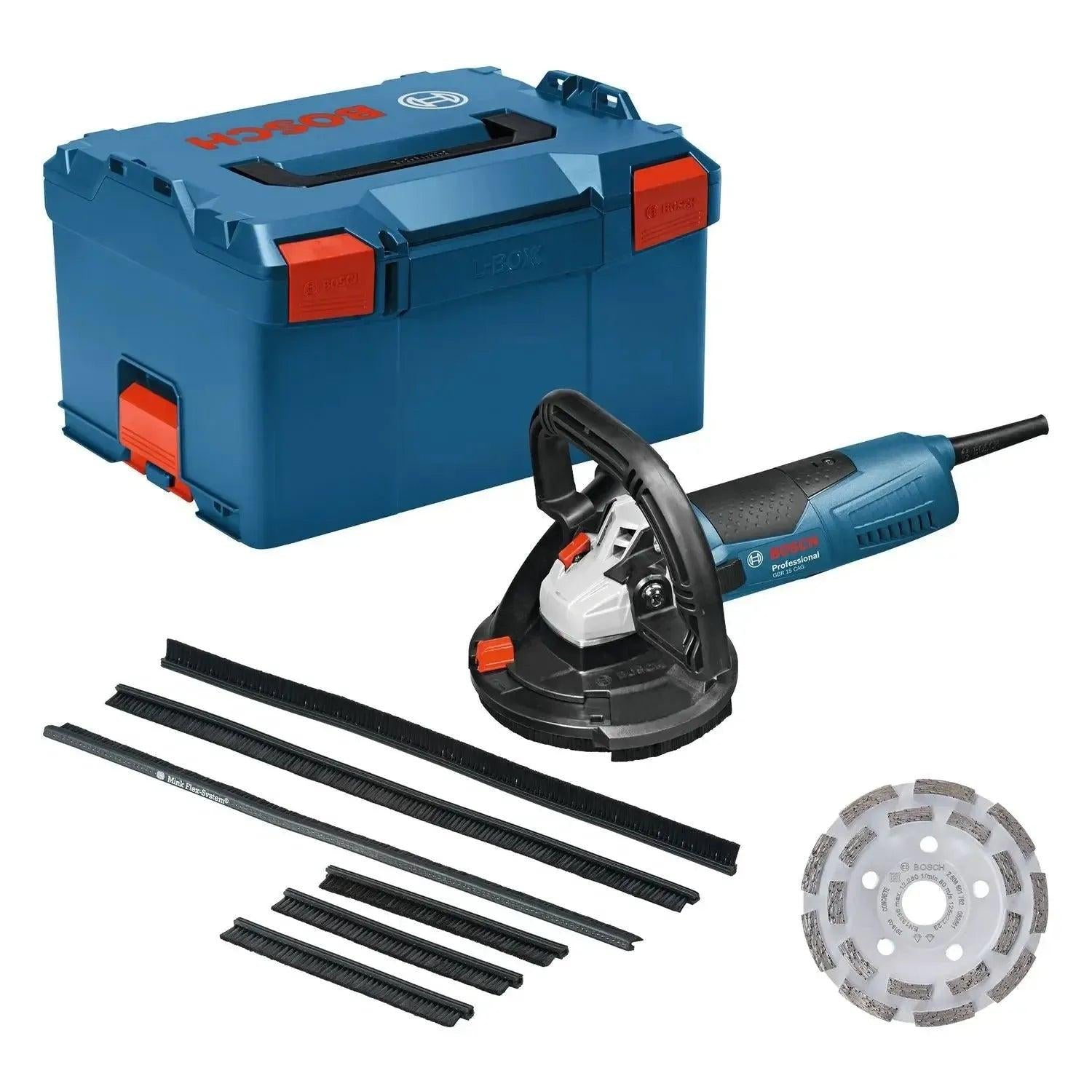 Bosch Professional GBR 15 CAG Betonslijpmachine 125mm 1500W 230V in L-Boxx - 0601776001 afbeelding 1