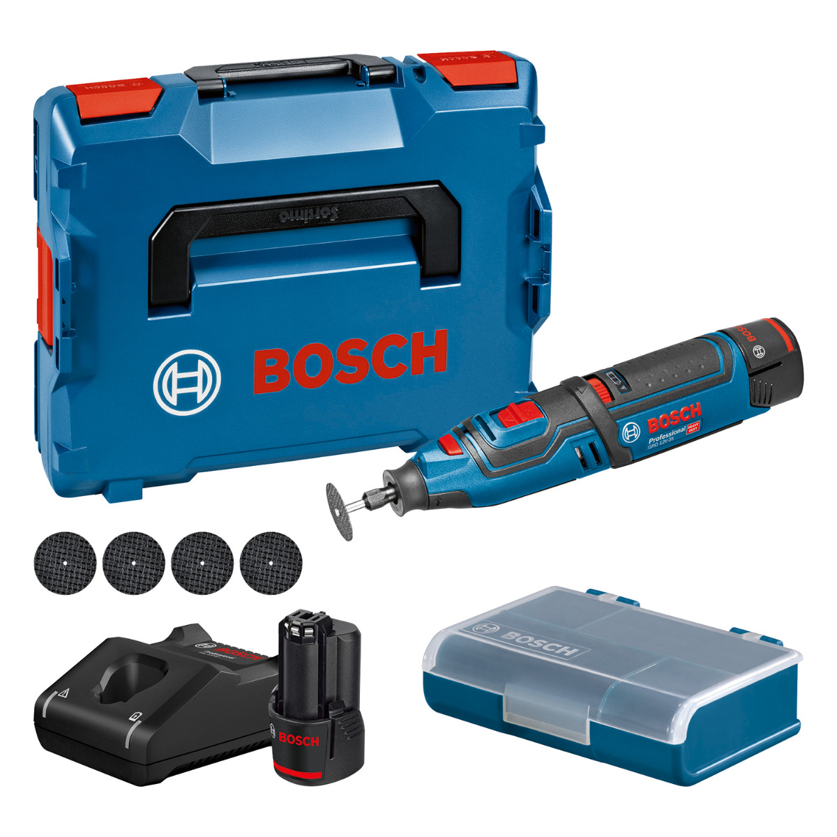 Bosch Professional GRO 12V-35 – Set met 2× GBA 12V 2,0 Ah