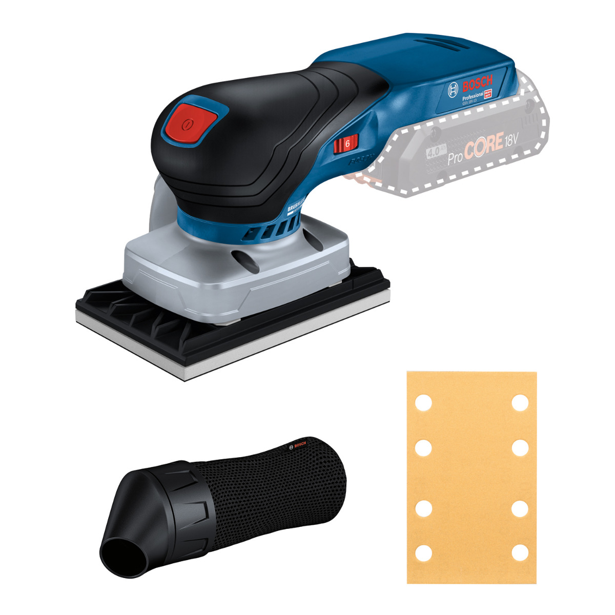 Bosch Professional GSS 18V-13 Accu vlakschuurmachine 18V Basic Body - 06019L0100