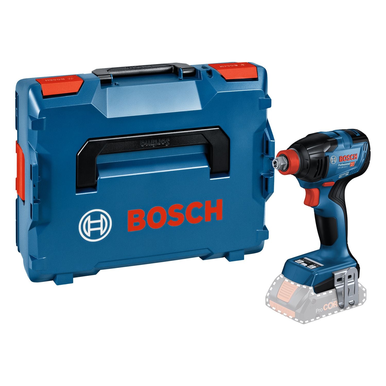 Bosch Professional GDX 18V-210 C Accu slagmoersleutel 2-in-1 210Nm 18V Basic Body in L-Boxx - 06019J0201 afbeelding 1