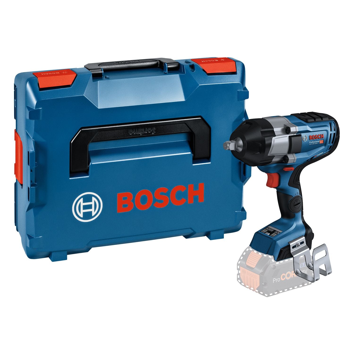 Bosch Professional GDS 18V-1000 C Accu slagmoersleutel 1000Nm 1/2" frictiering 18V Basic Body in L-Boxx - 06019J8001 afbeelding