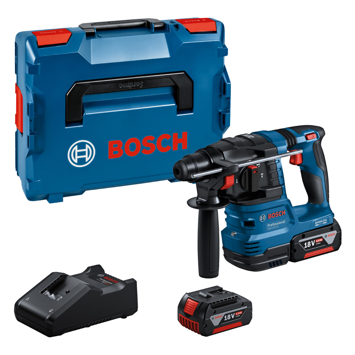 Bosch Professional GBH 18V-22 – Set met 2× 4,0 Ah in L-BOXX 136