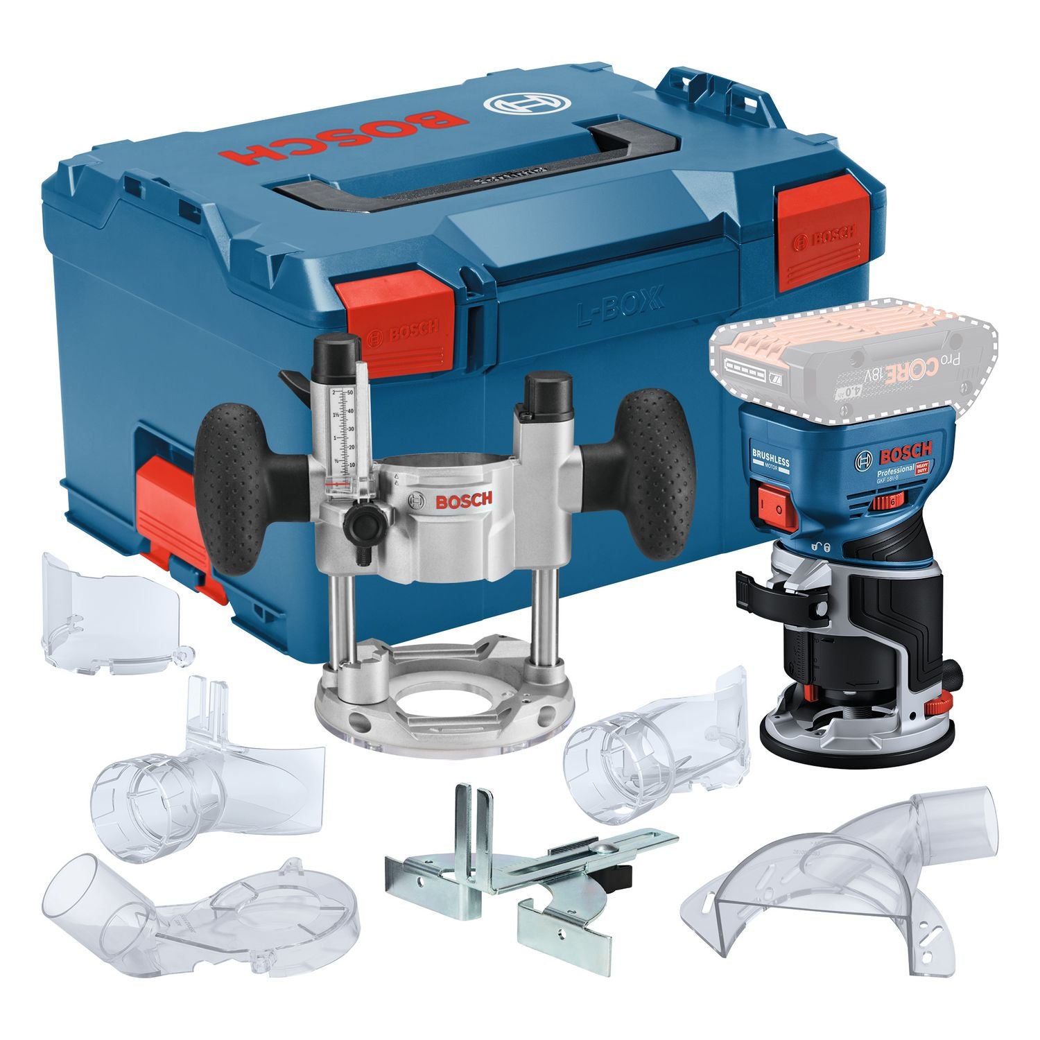 Bosch Professional GKF 18V-8 – Boven- en kantenfreesset in L-BOXX 238