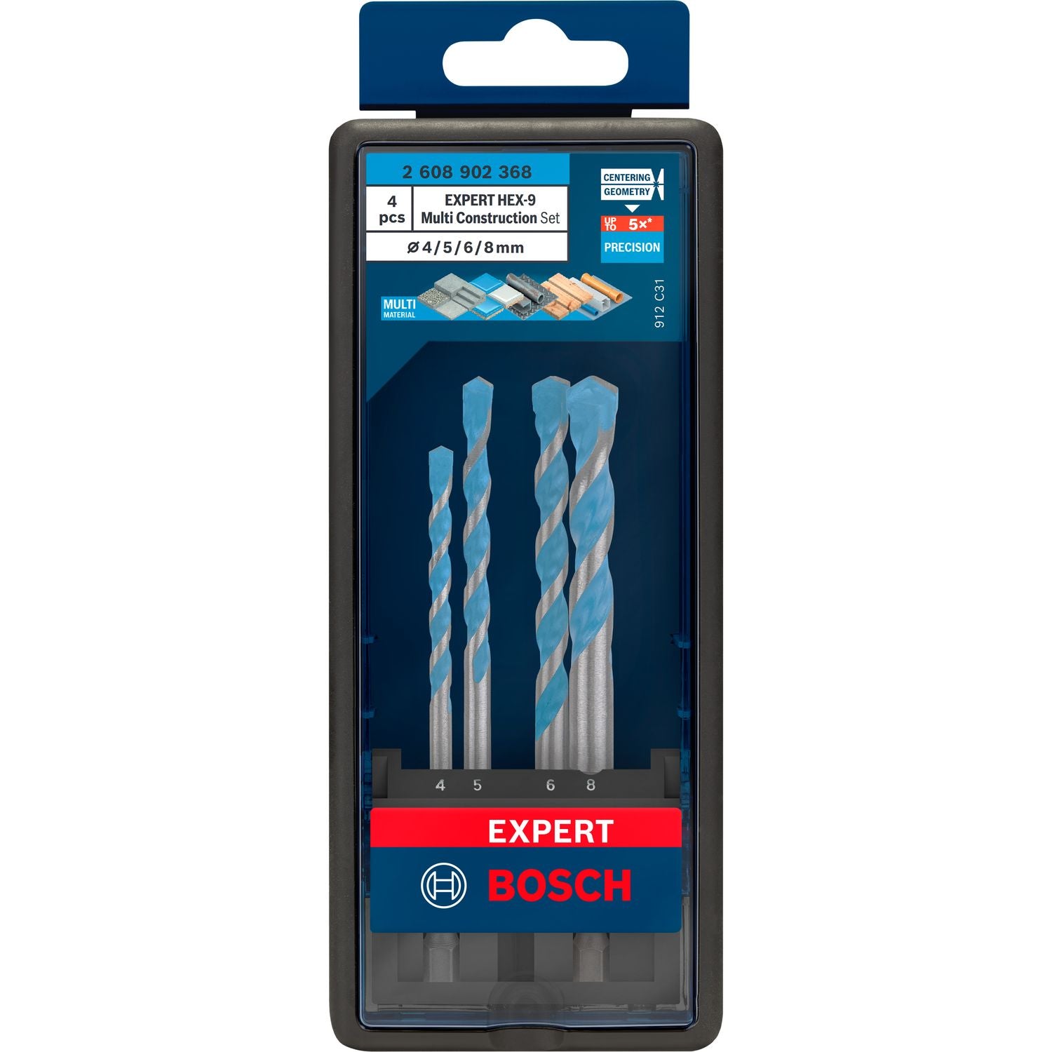 Bosch Professional EXPERT HEX-9 MultiConstruction boorset 4-delig - 2608902368