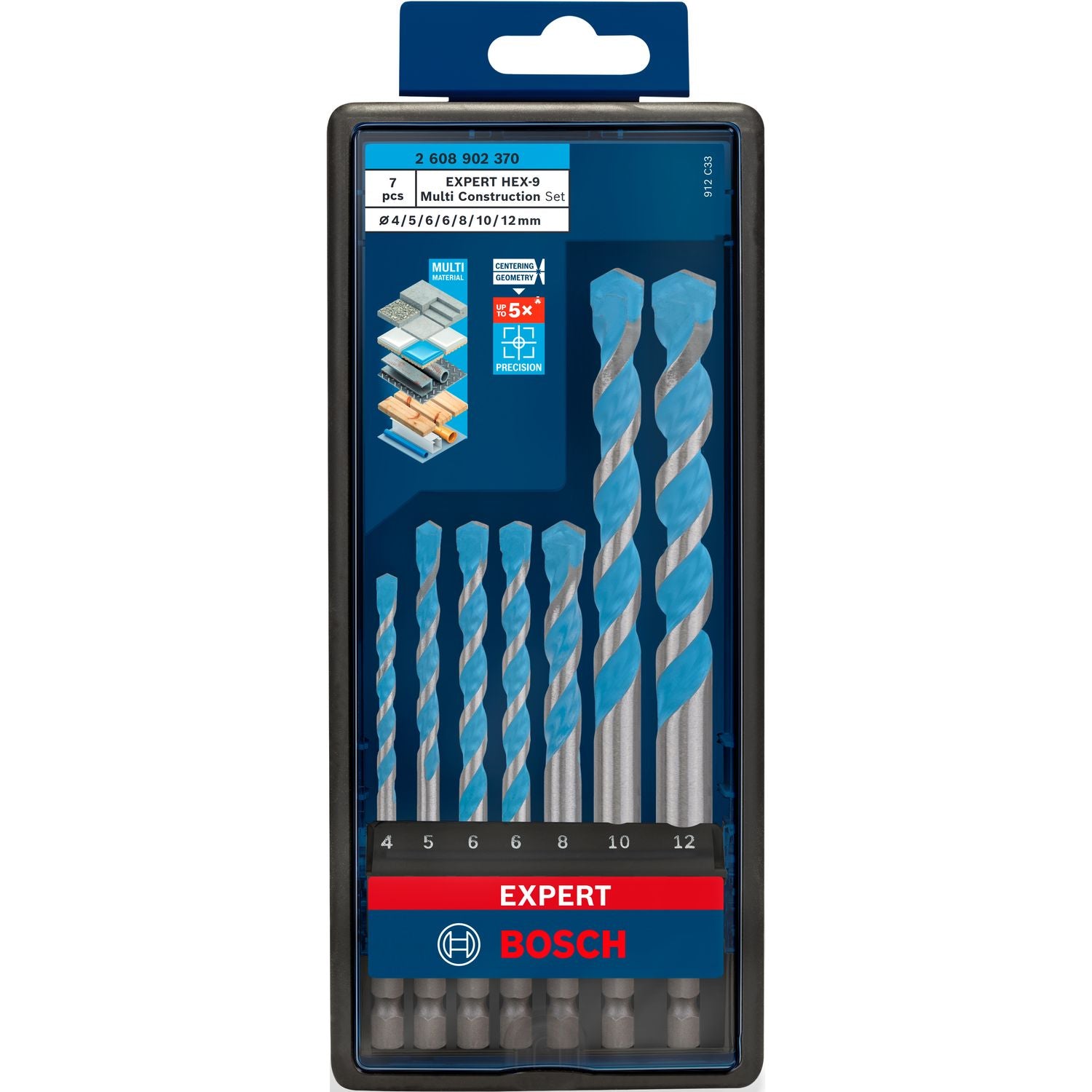 Bosch Professional EXPERT HEX-9 MultiConstruction boorset 7-delig - 2608902370