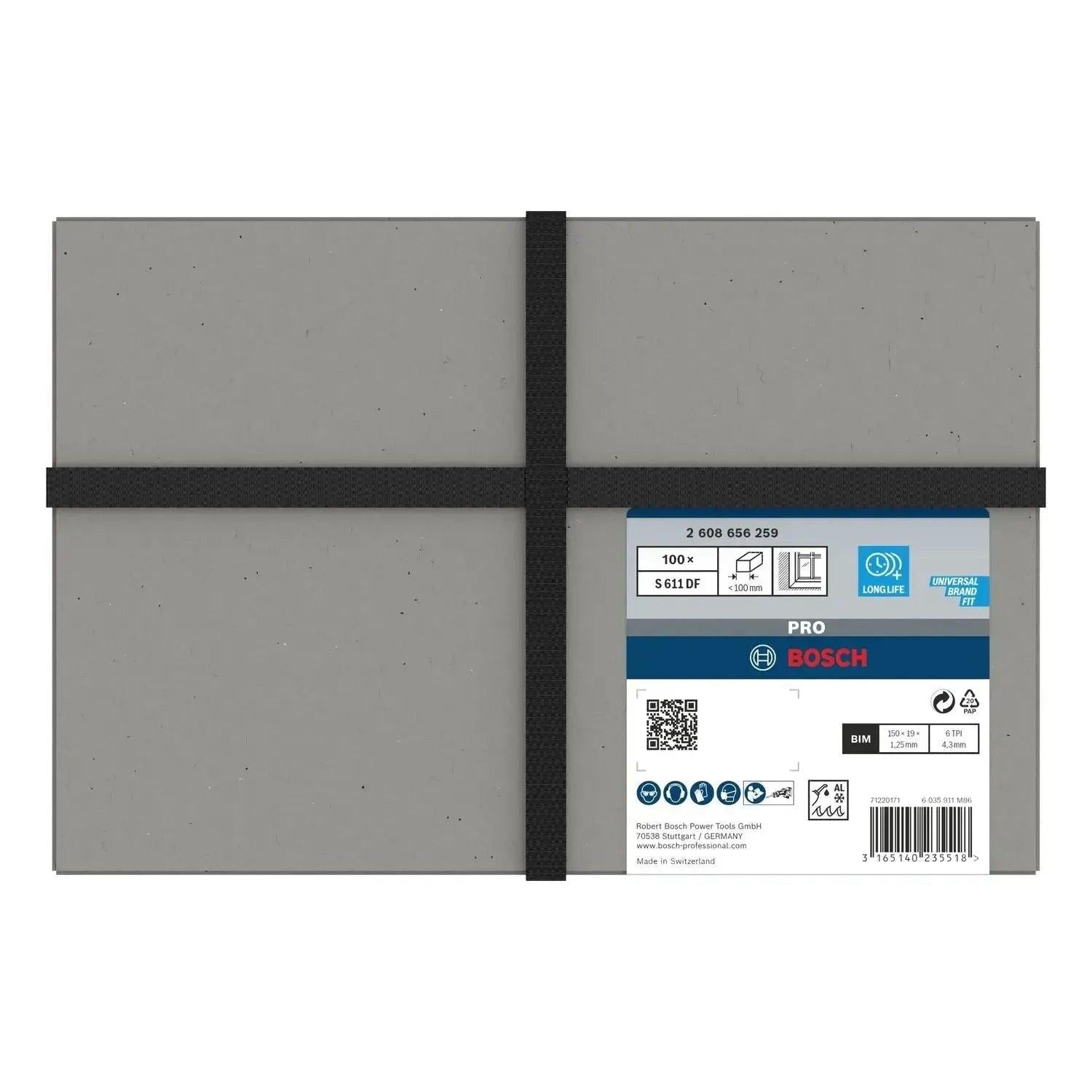 Bosch Professional S611DF PRO Reciprozaagblad 150mm Window Demolition VE=100 - 2608656259