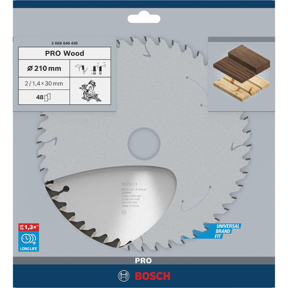 Bosch Professional Cirkelzaagblad PRO Wood | Ø 210 x 2,0 x 30mm 48T - 2608640430