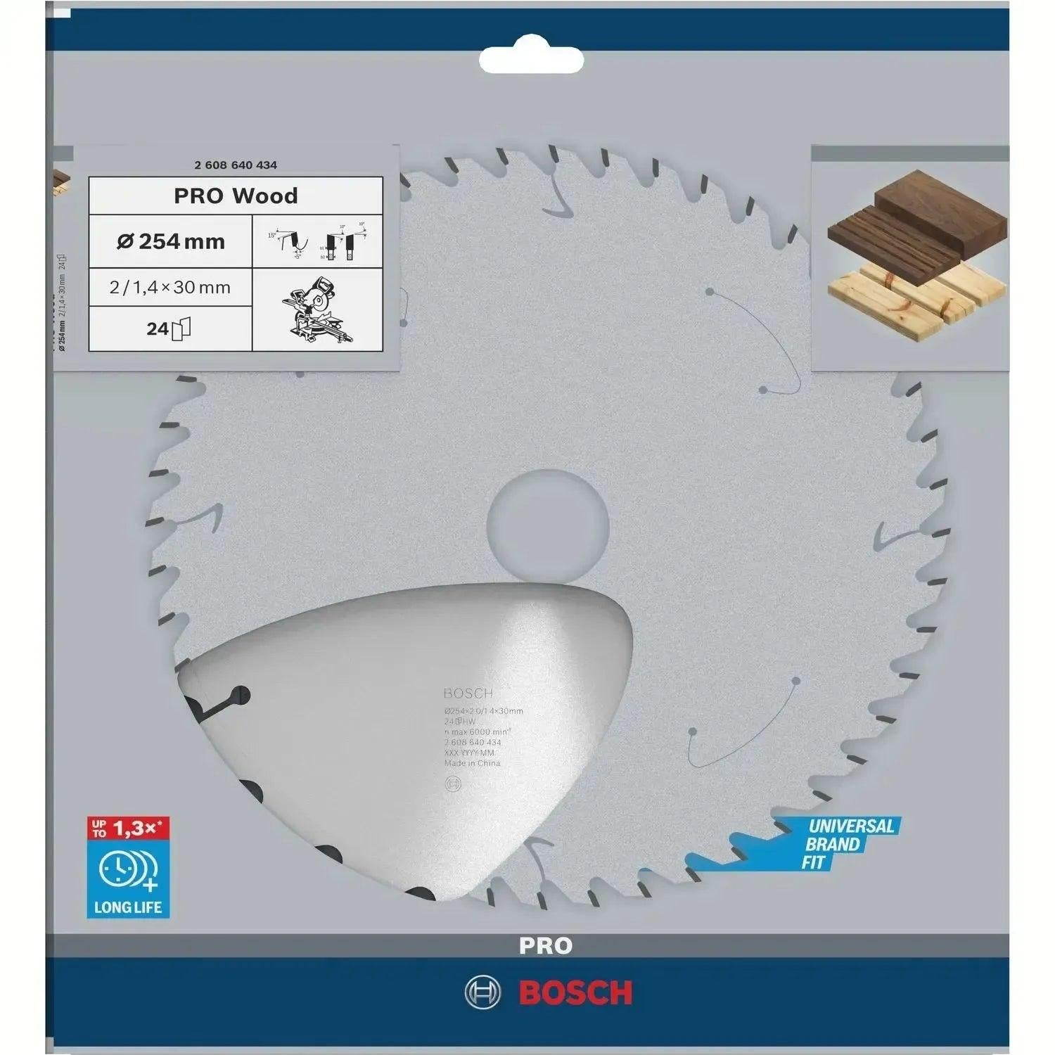 Bosch Professional Cirkelzaagblad PRO Wood | Ø 254 x 2,0 x 30mm 24T - 2608640434