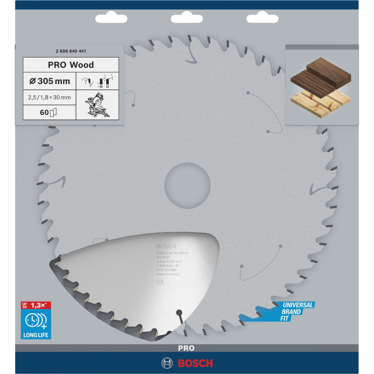 Bosch Professional Cirkelzaagblad PRO Wood | Ø 305 x 2,5 x 30mm 60T - 2608640441