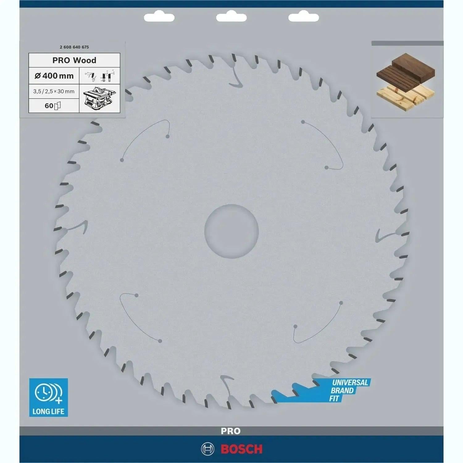 Bosch Professional Cirkelzaagblad PRO Wood | Ø 400 x 3,5 x 30mm 60T - 2608640675