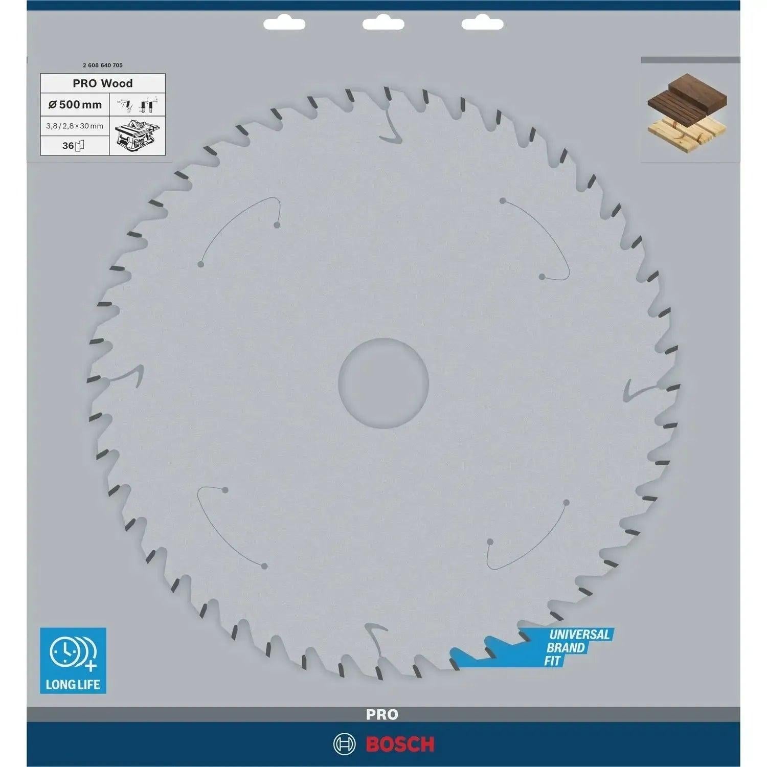 Bosch Professional Cirkelzaagblad PRO Wood | Ø 500 x 3,8 x 30mm 36T - 2608640705