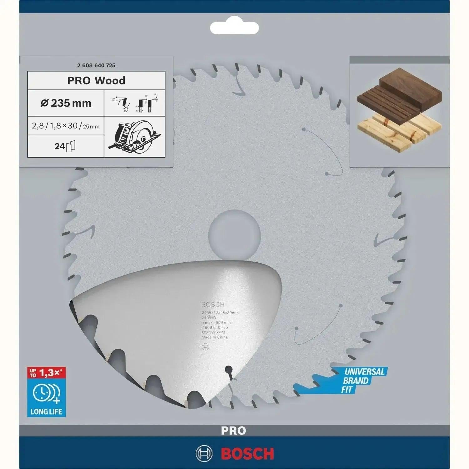 Bosch Professional Cirkelzaagblad PRO Wood | Ø 235 x 2,8 x 30mm 24T - 2608640725