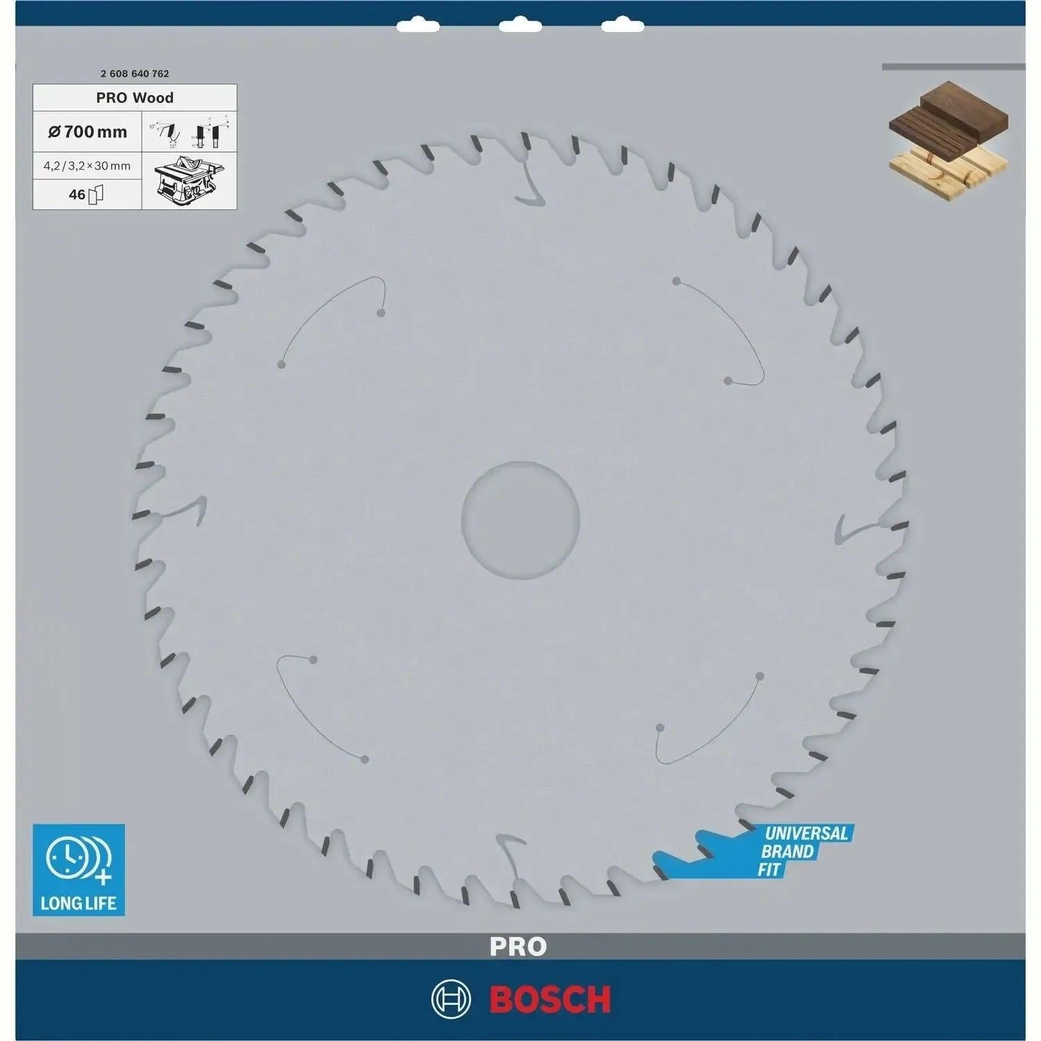 Bosch Professional Cirkelzaagblad PRO Wood | Ø 700 x 4,2 x 30mm 46T - 2608640762