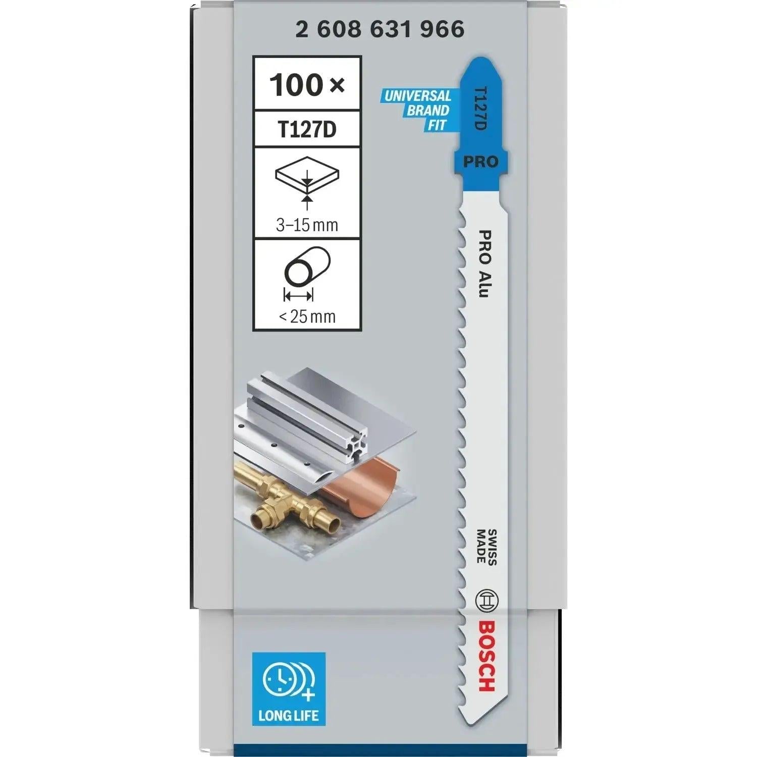 Bosch Professional T127D PRO Alu Decoupeerzaagblad VE=100 - 2608631966