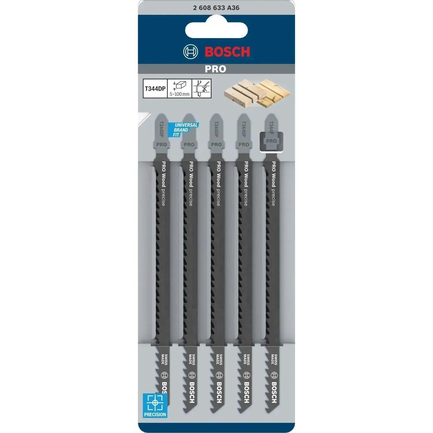 Bosch Professional T344DP PRO Wood precise Decoupeerzaagblad VE=5 - 2608633A36