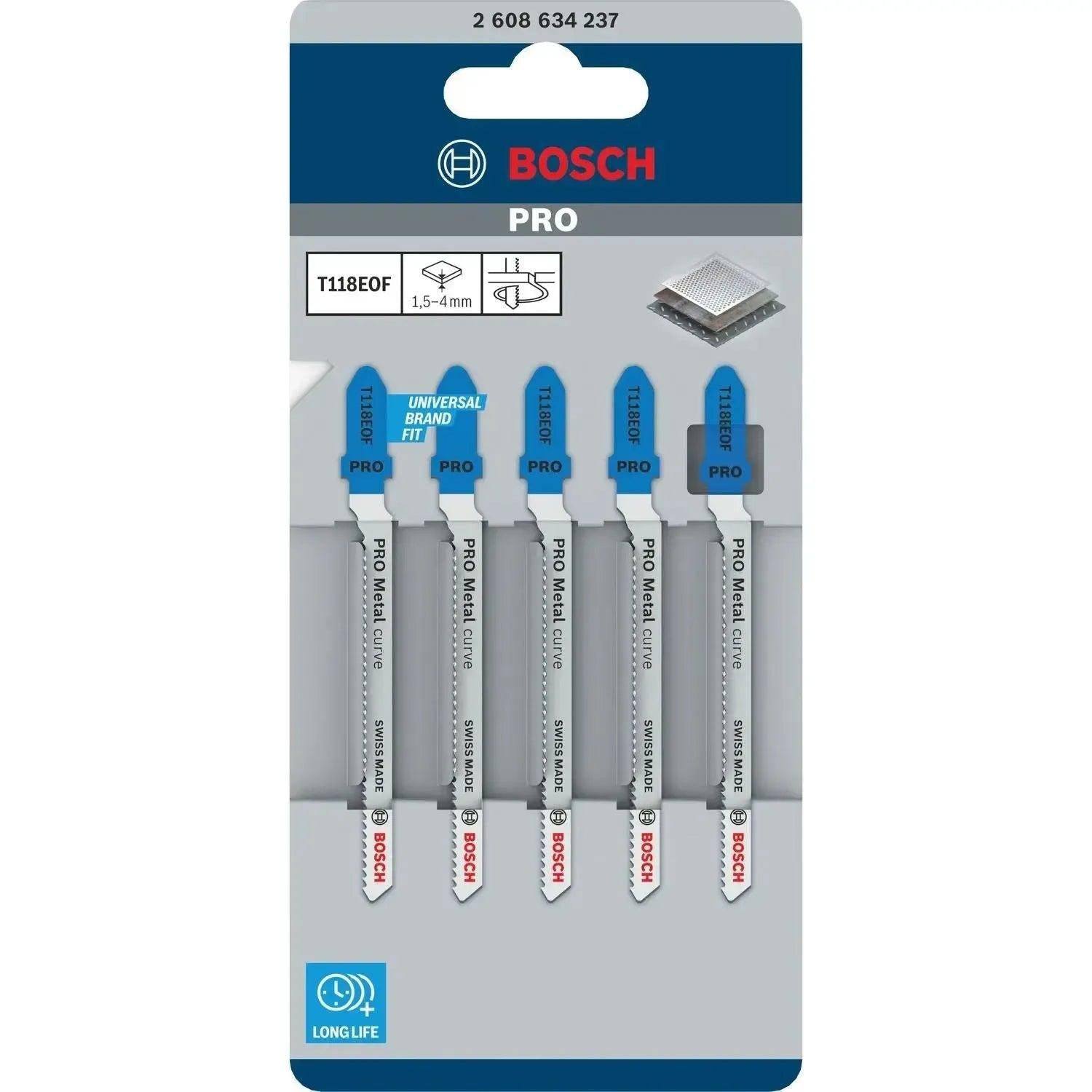 Bosch Professional T118EOF PRO Metal curve Decoupeerzaagblad VE=5 - 2608634237