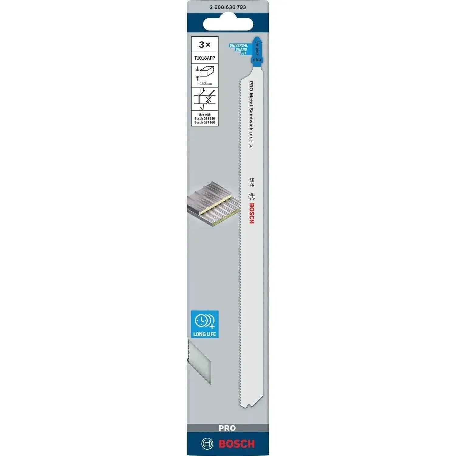 Bosch Professional T1018AFP PRO Metal Sandwich precise Decoupeerzaagblad VE=3 - 2608636793