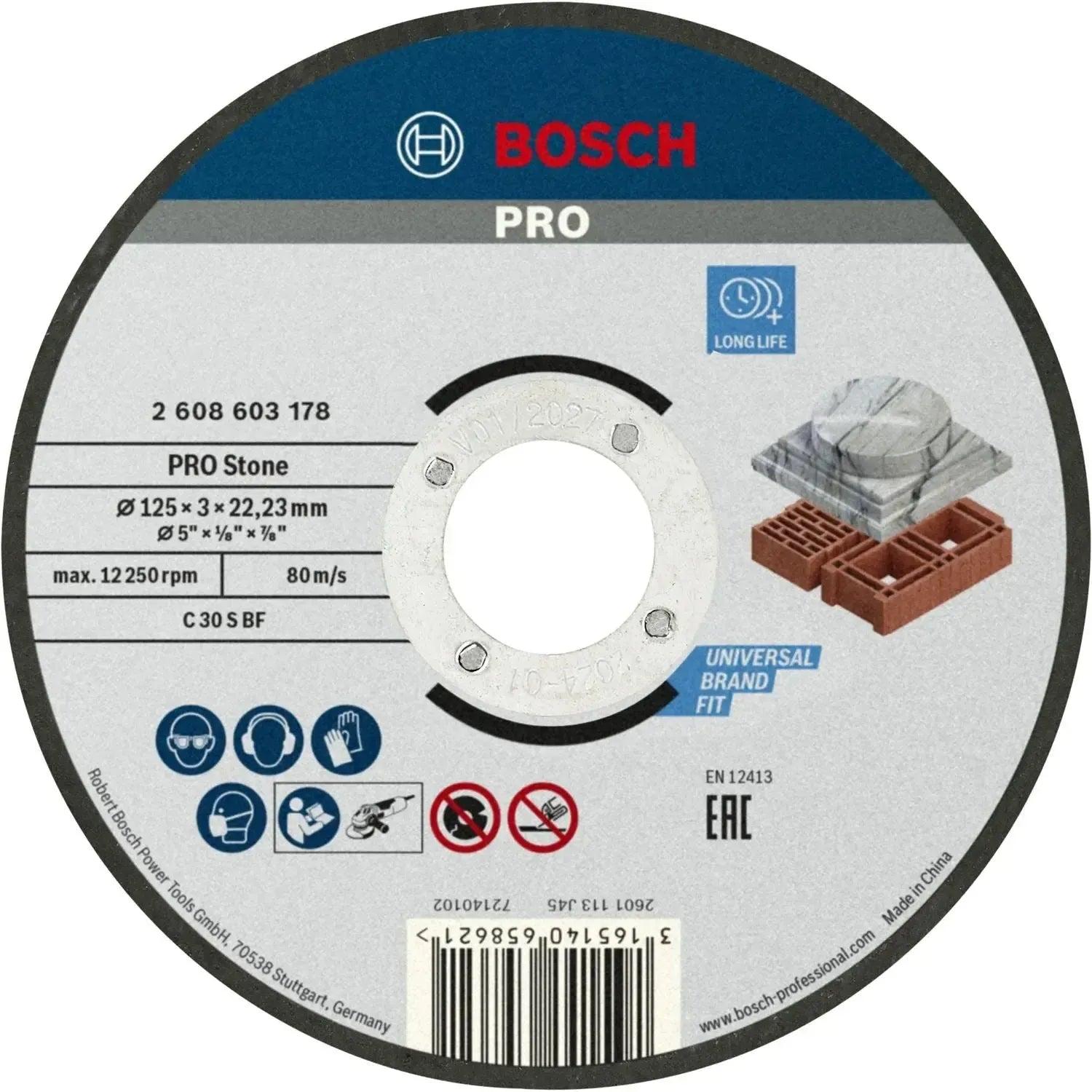 Bosch Professional Doorslijpschijf PRO Stone 125x22,23mm VE=1 - 2608603178