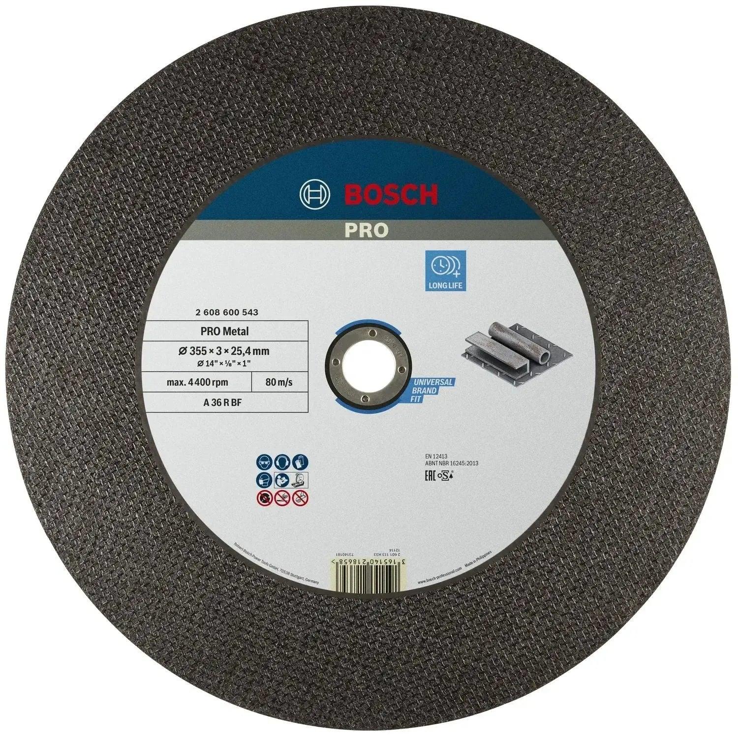 Bosch Professional Doorslijpschijf PRO Metal 355x25,4mm VE=1 - 2608600543