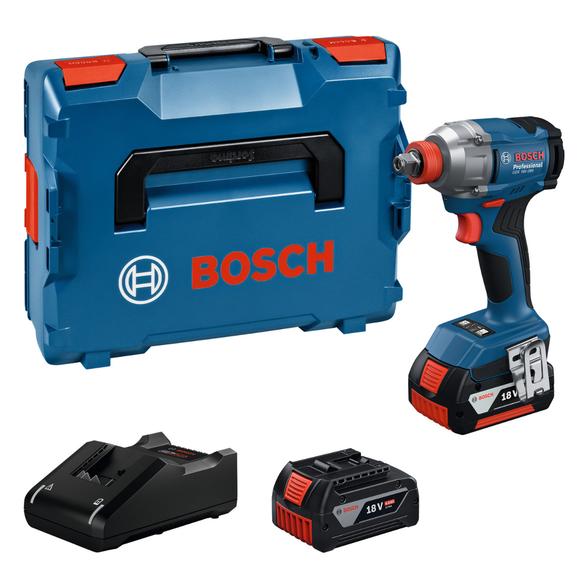 Bosch Professional GDX 18V-285 – Set met 2× GBA 18V 4,0 Ah