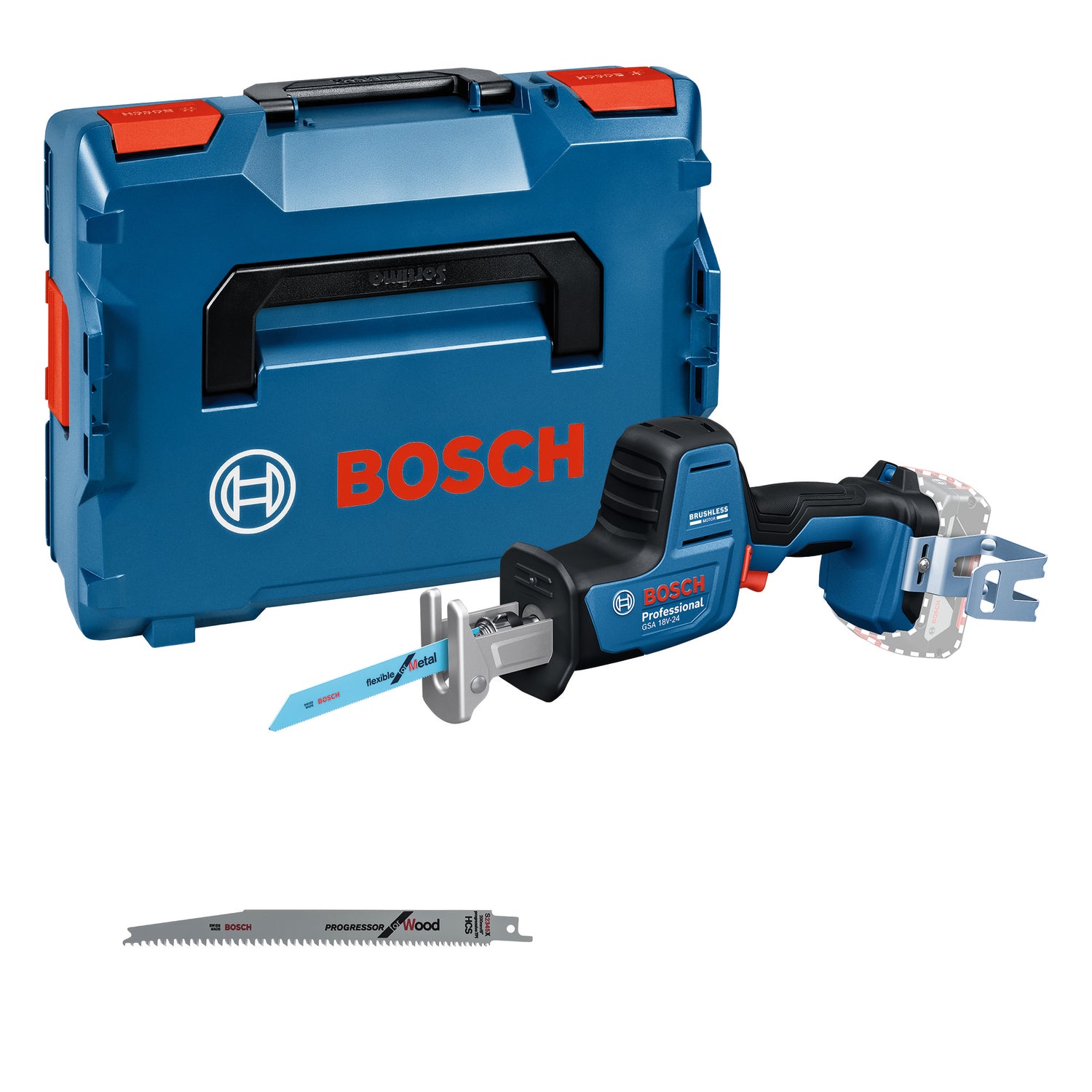 Bosch Professional GSA 18V-24 – Body met ladderklem in L-BOXX 136
