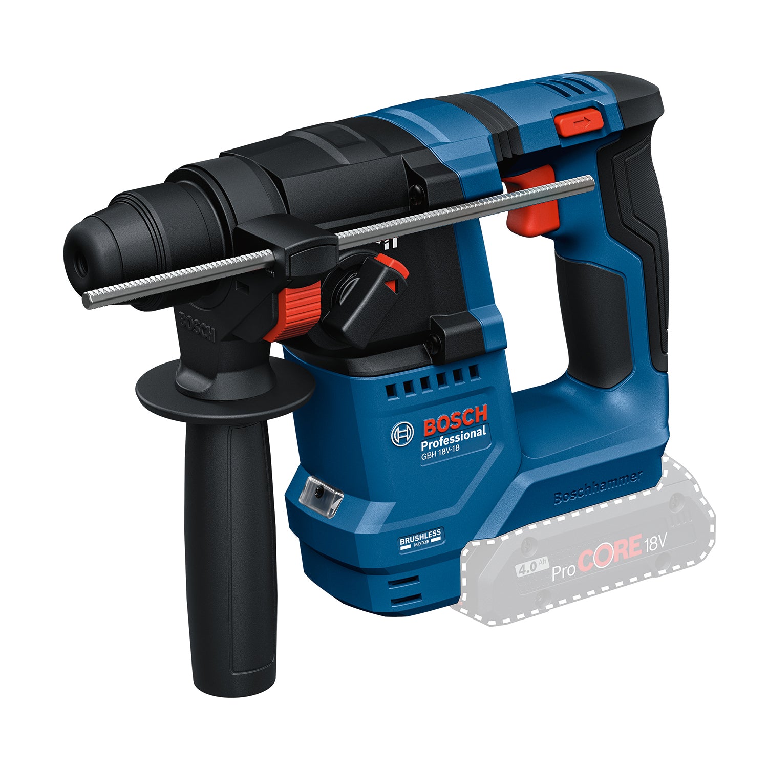 Bosch Professional GBH 18V-18 Accu boorhamer SDS-Plus 1,5J 18V Basic Body - 0611927000