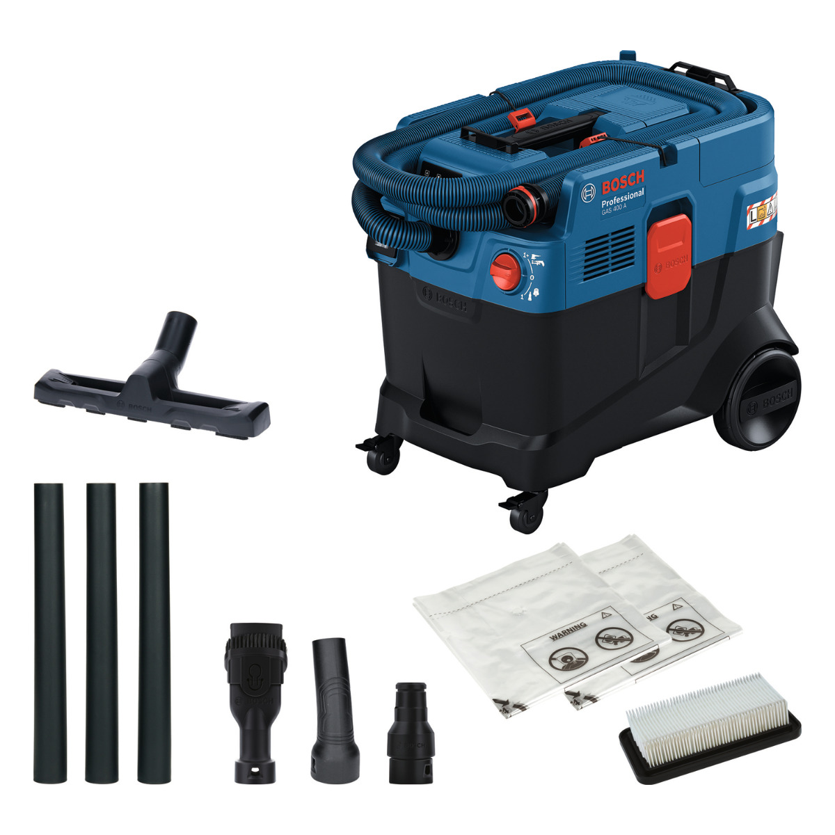 Bosch Professional GAS 400 A – Bouwstofzuiger met accessoireset