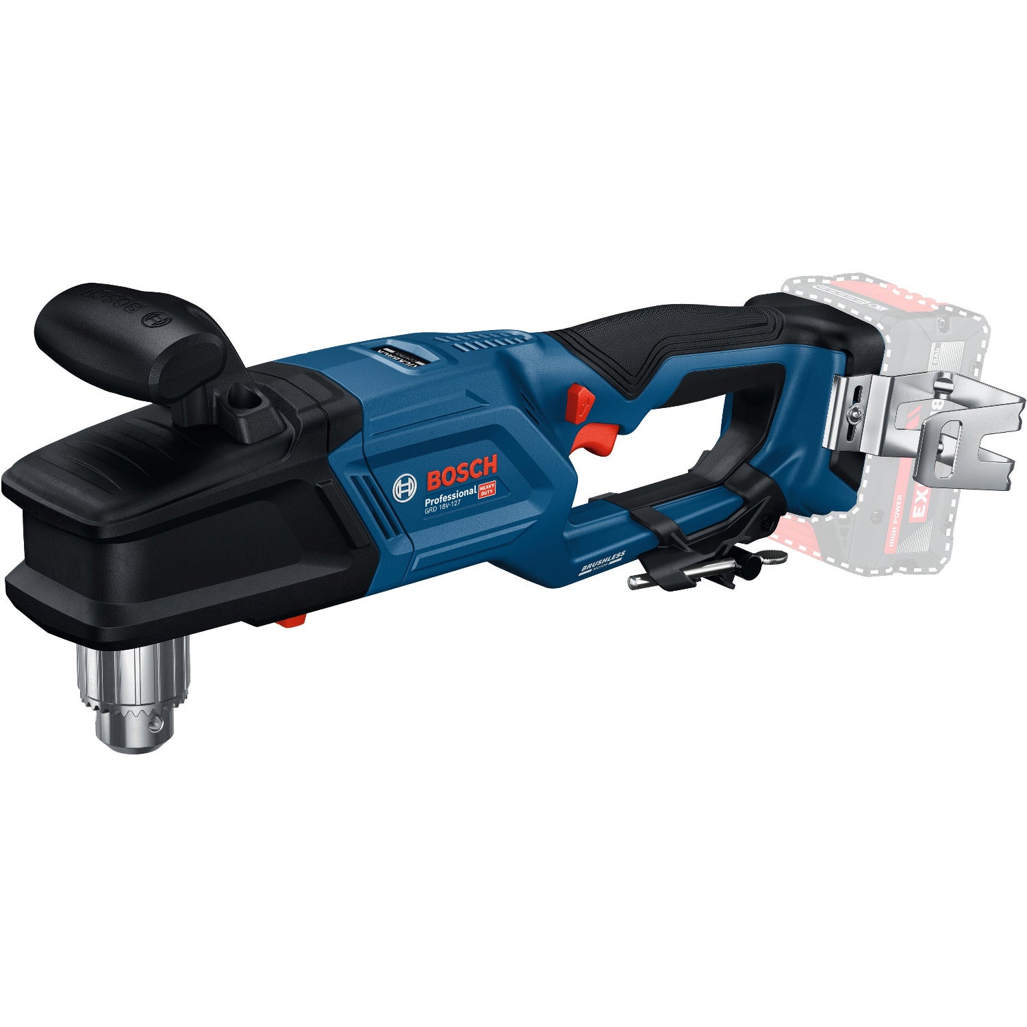 Bosch Professional GRD 18V-127 Accu haakse boormachine (tandkransboorhouder) 18V Basic Body - 06019N5000