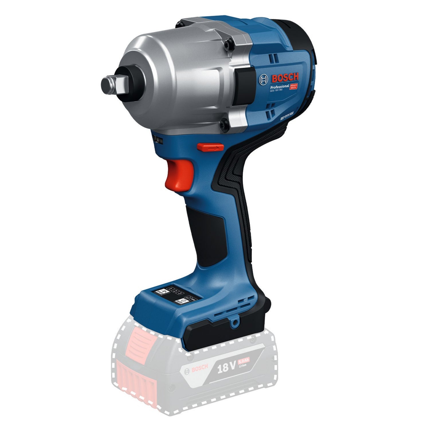 Bosch Professional GDS 18V-780 Accu slagmoersleutel 780Nm 1/2" frictiering 18V Basic Body - 06019P4000