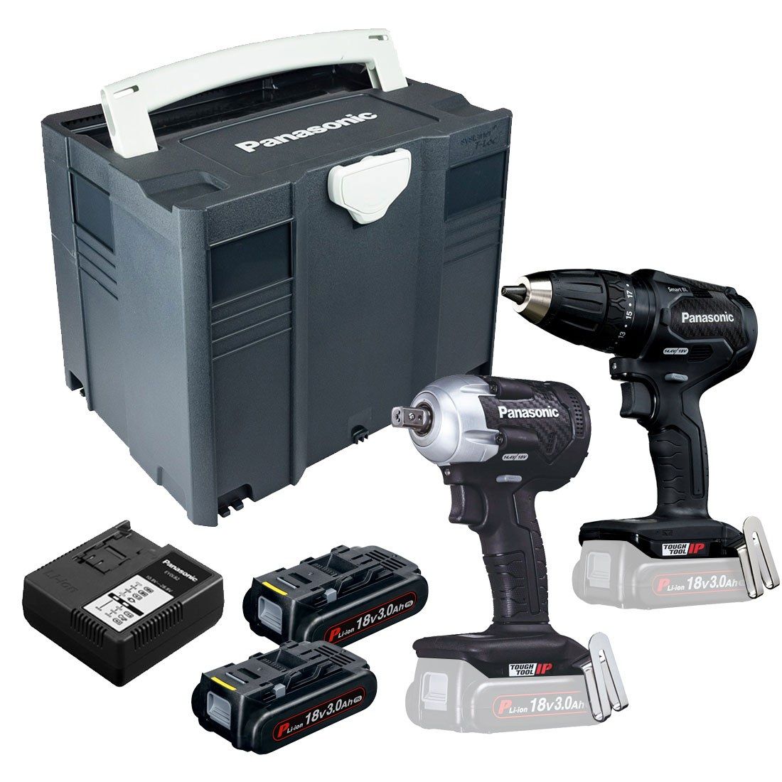 Panasonic EYC242PN2G Accu combiset 2-delig (EY79A3 + EY75A8) 14,4/18V 3.0Ah in Systainer afbeelding 1