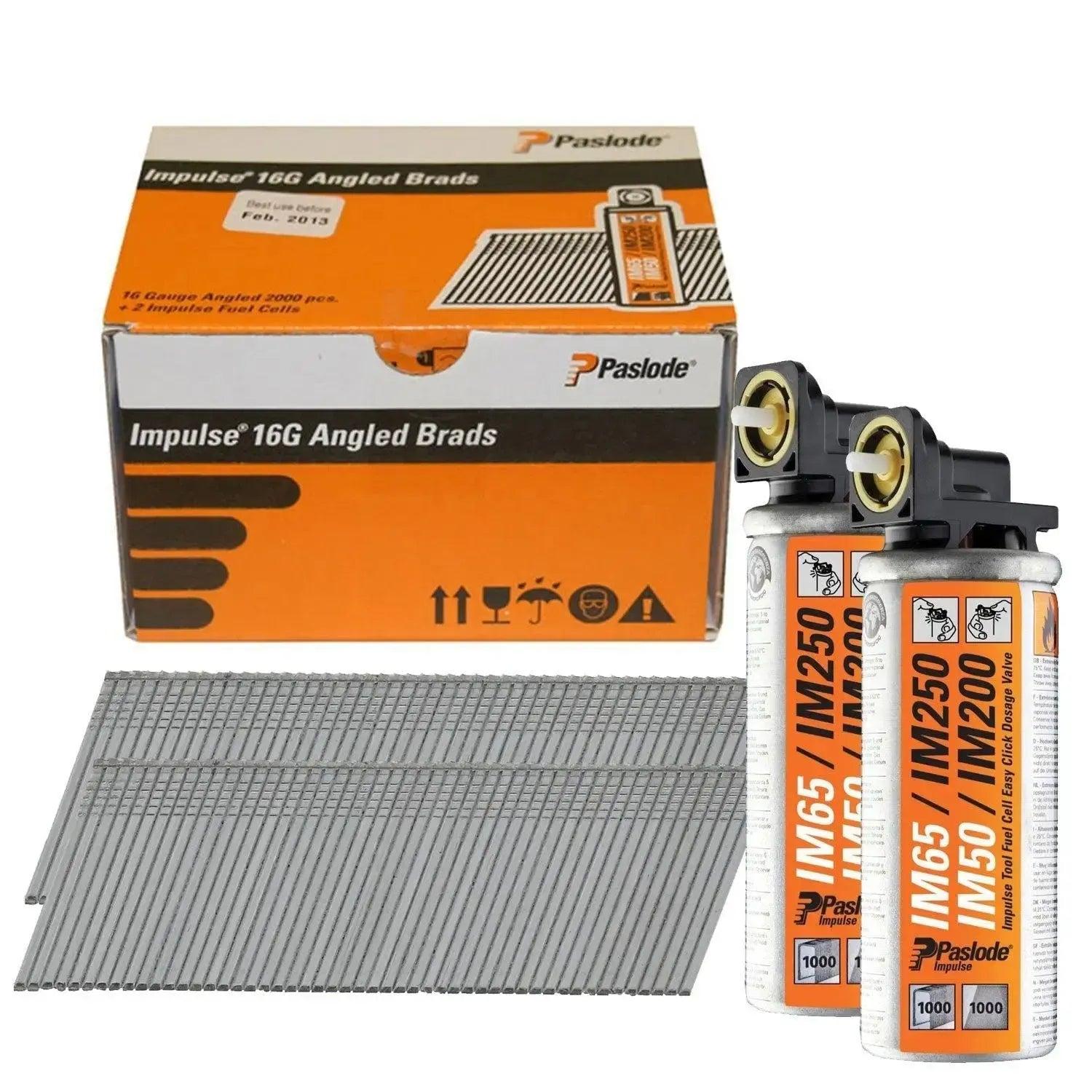 Paslode Afwerknagel schuin AF16x38mm Verzinkt 3mµ VE=2000 +2x Gas IM65 - 300271 afbeelding