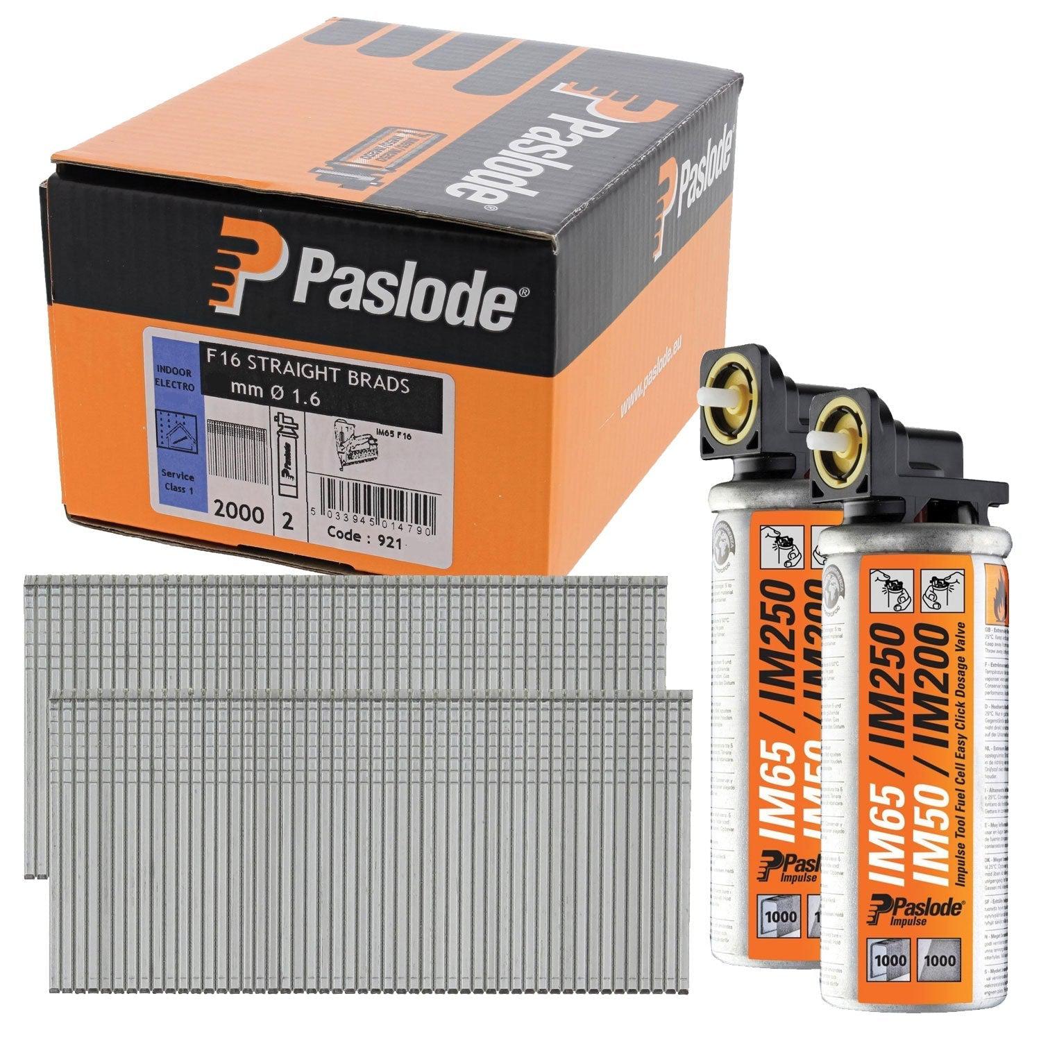Paslode Afwerknagel F16X63 RVS A2 3mµ VE=2000+2Gas IM65 - 921596 afbeelding 1