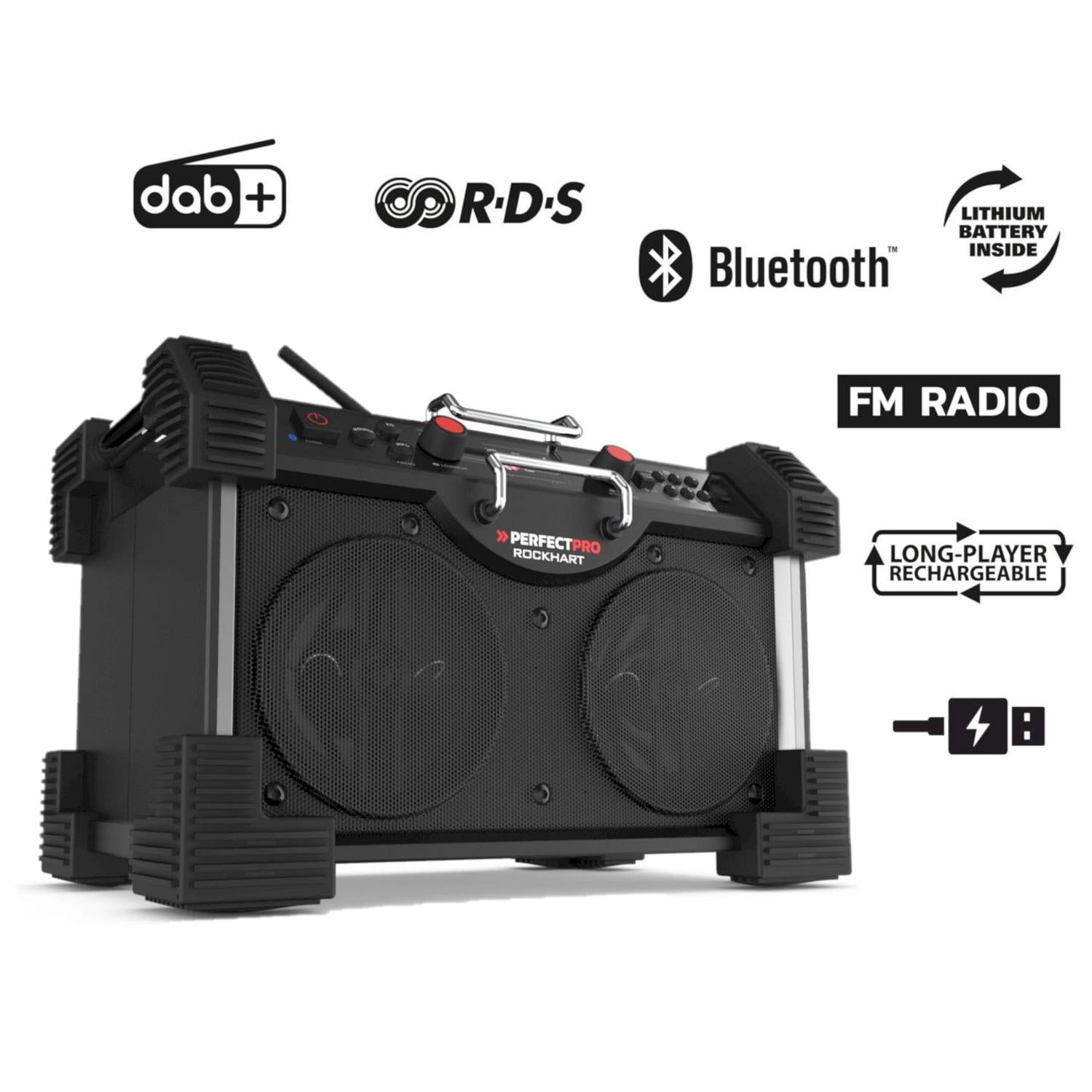 Perfectpro RH4 Rockhart 230V DAB+ / FM / Bluetooth / USB (oplader) afbeelding
