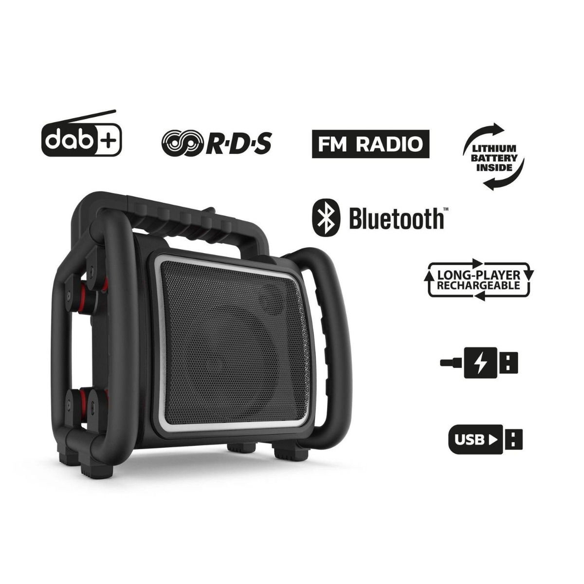 Perfectpro TBX2 TEAMBOX BT Radio DAB+ USB Oplaadbaar afbeelding 1